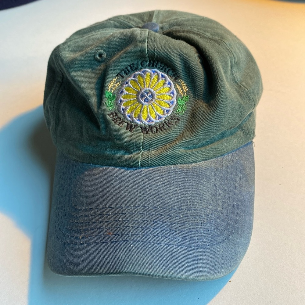 Port Authority men’s baseball cap.  The Church Brew Works logo